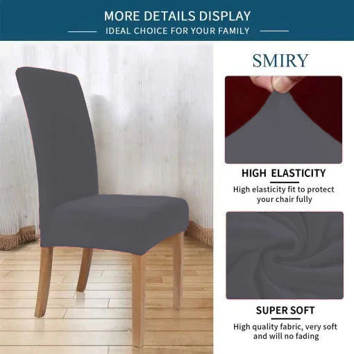 Fitted Style Cotton Jersey Chair Cover - Gray