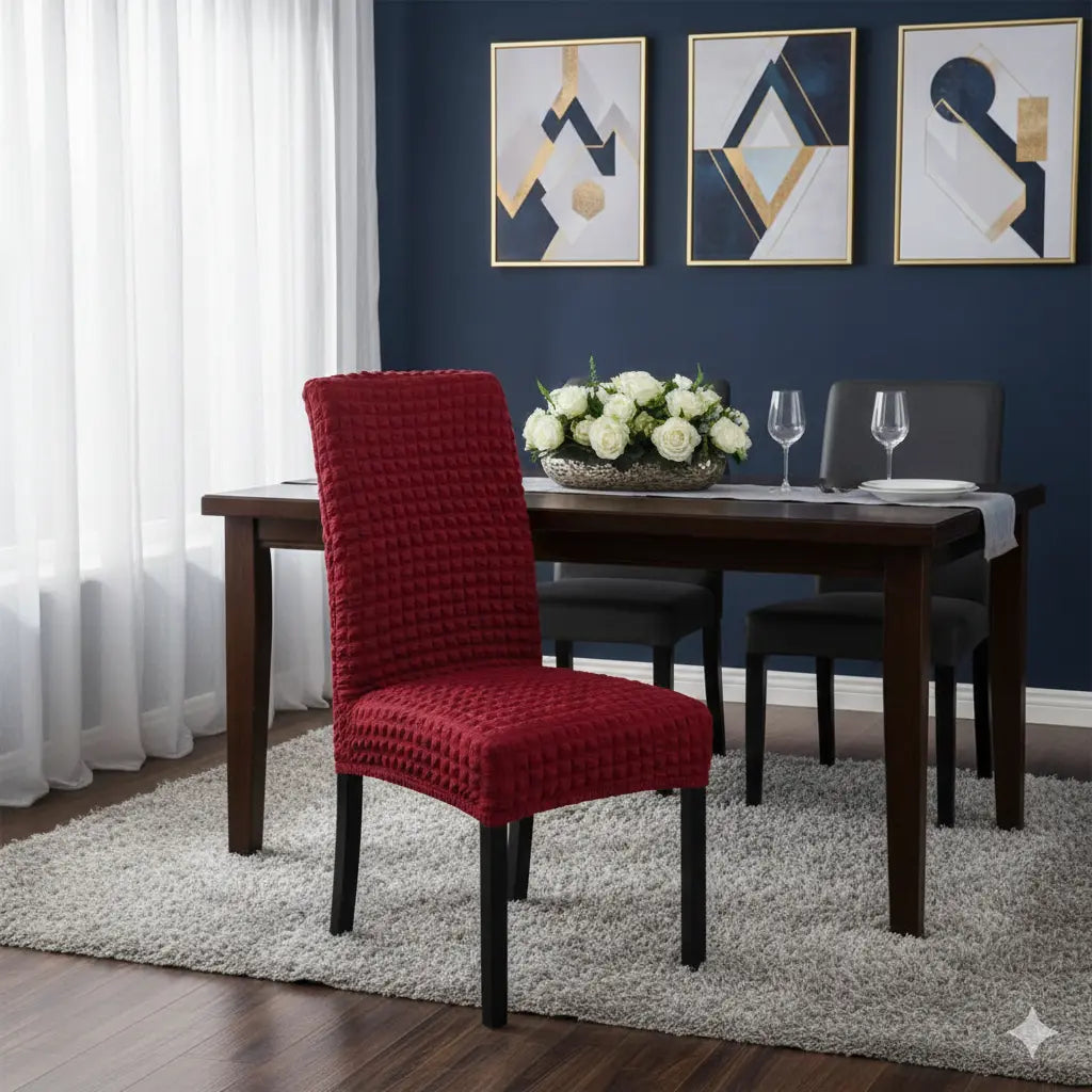 Turkish Bubble Style Fitted Chair Cover Meroon