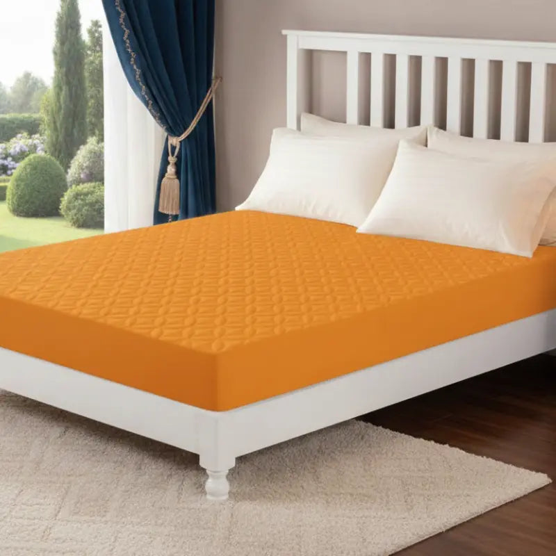 Bin Riaz Premium Quilted Water Proof Mattress Cover Copper
