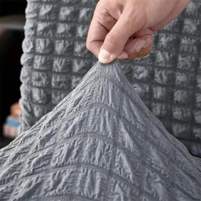 Fluffy Bubble Texture Sofa Chair Cover – (Grey)