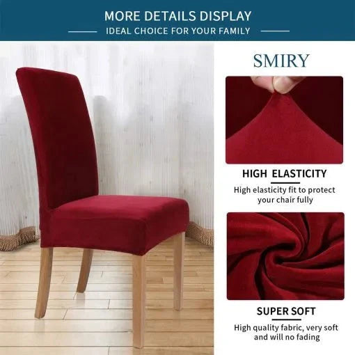 Fitted Style Cotton Jersey Chair Cover - Meroon