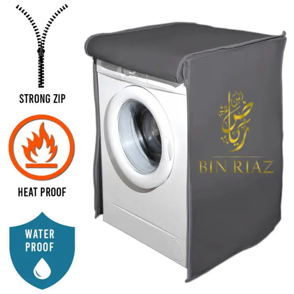 Water Proof Washing Machine Cover Front Load- (Grey)