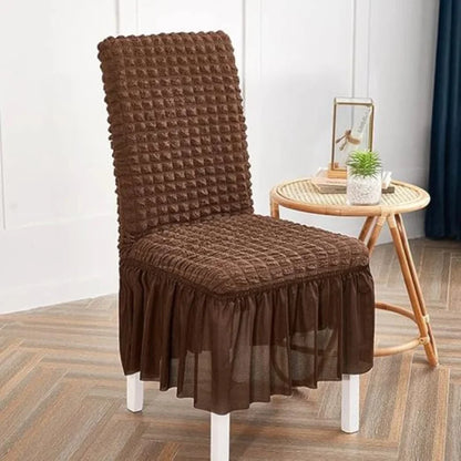 Fluffy Bubble Texture Sofa Chair Cover – (Dark Brown)