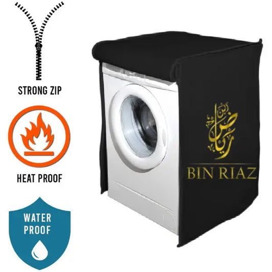 Water Proof Washing Machine Cover Front Load- (Black)