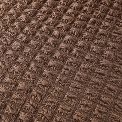 Fluffy Bubble Texture Sofa Chair Cover – (Dark Brown)