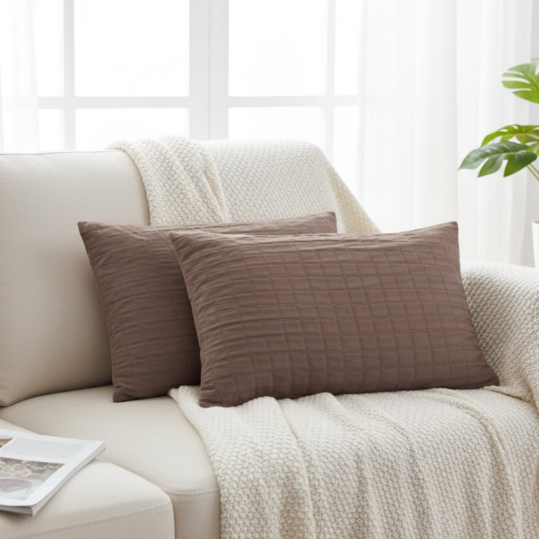 BR Bubble Cushion Cover Brown