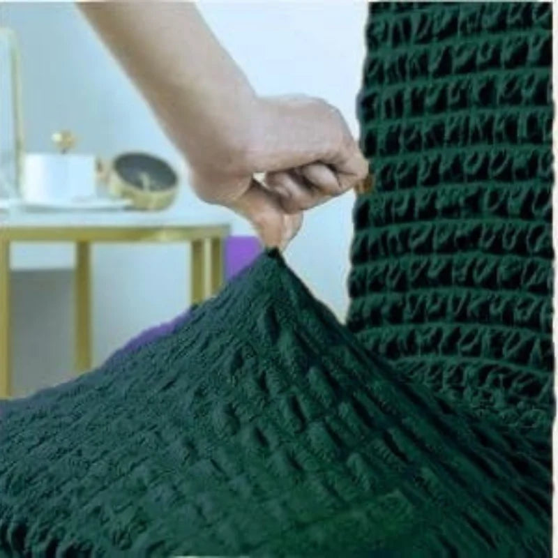 Fluffy Bubble Texture Sofa Chair Cover – (Green)
