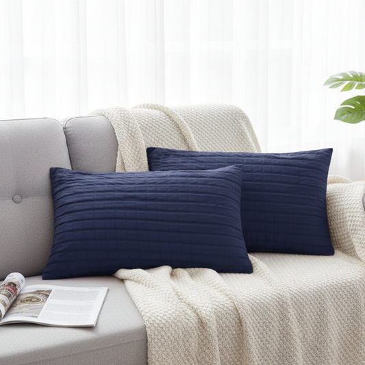 Bubble Cushion Cover Navy