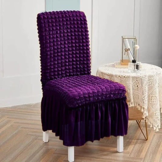 Fluffy Bubble Texture Sofa Chair Cover – (Purple)