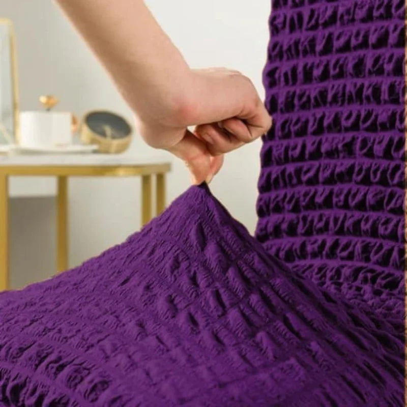 Fluffy Bubble Texture Sofa Chair Cover – (Purple)