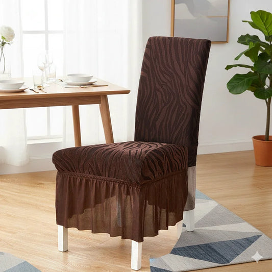 Zebra Chair Cover Dark Brown