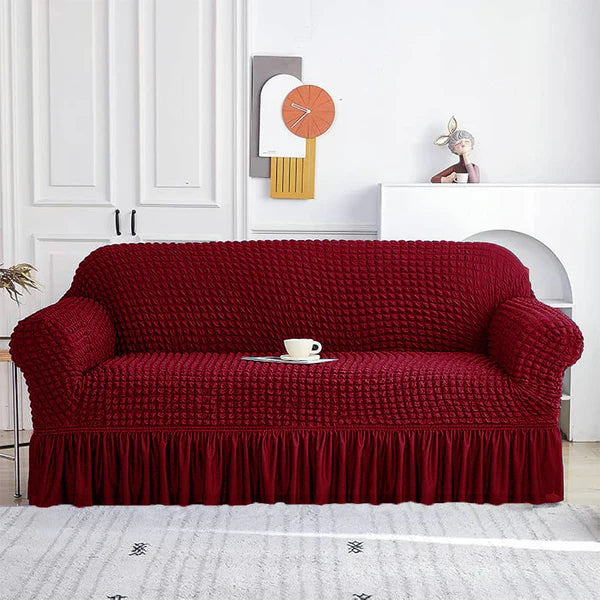 Bin Riaz Persian Style Bubble Sofa Cover Maroon
