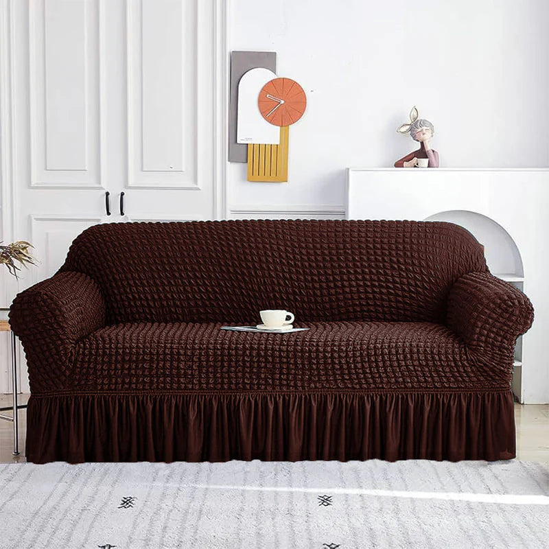 Bin Riaz Persian Style Bubble Sofa Cover Dark Brown