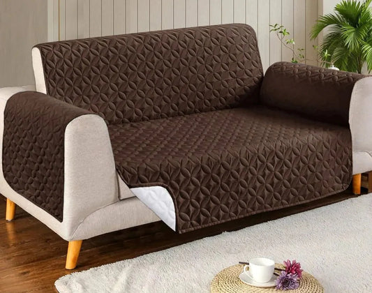 Bin Riaz Ultrasonic Quilted Sofa Covers Chocolate Brown