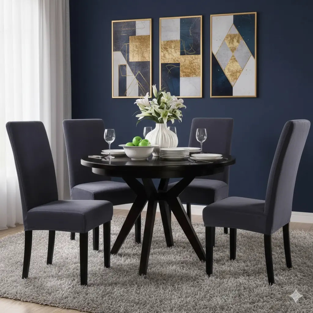 Fitted Style Cotton Jersey Chair Cover - Gray