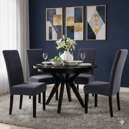 Fitted Style Cotton Jersey Chair Cover - Gray