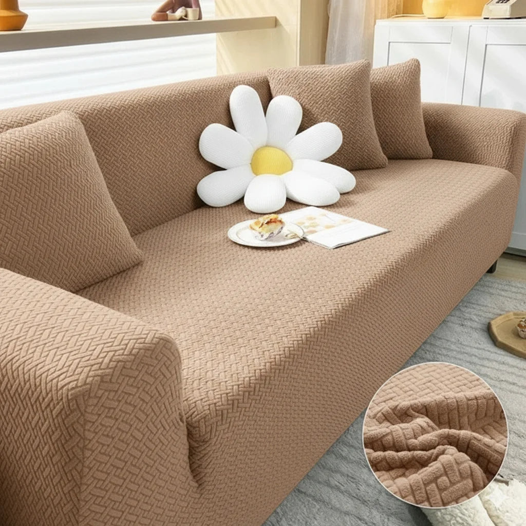 Jacquard Stripe Sofa Cover – Style with Protection(Skin)