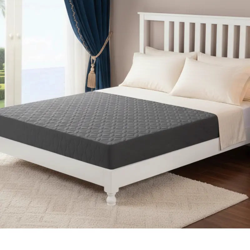 Bin Riaz Premium Quilted Water Proof Mattress Grey Color