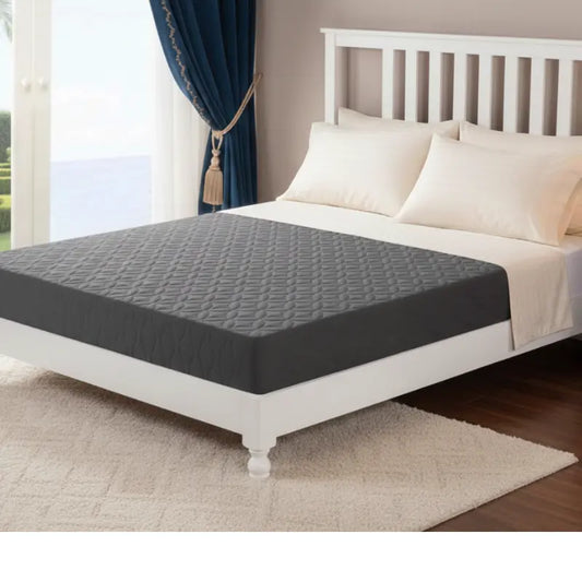 Bin Riaz Premium Quilted Water Proof Mattress Grey Color