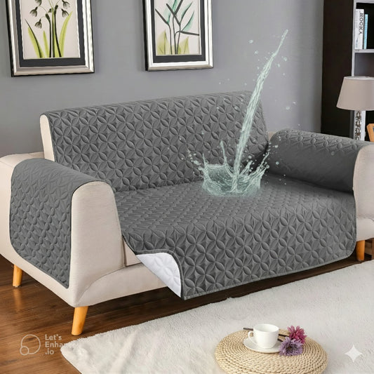 Ultrasonic Waterproof Sofa Cover (Grey)