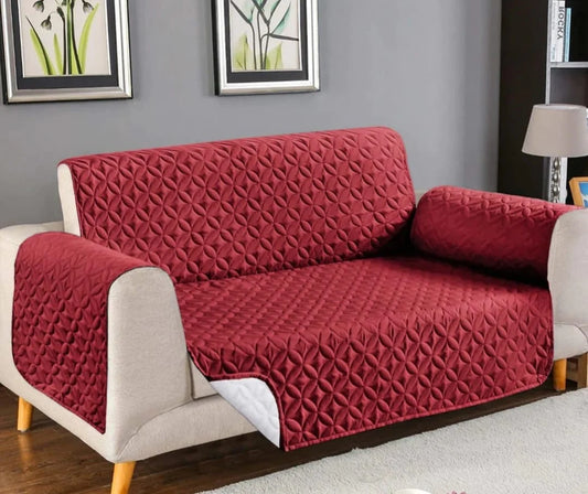 Bin Riaz Ultrasonic Quilted Sofa Covers Maroon