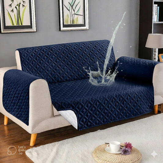 Ultrasonic Waterproof Sofa Cover (Blue)