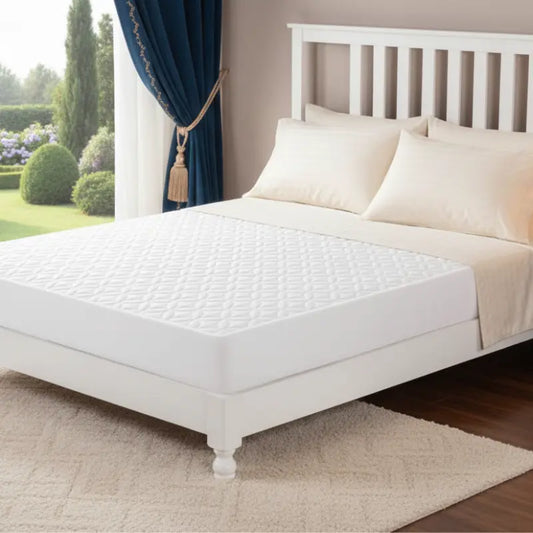 Bin Riaz Premium Quilted Water Proof Mattress White Color